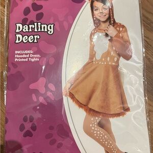 Spirit Darling Deer Costume - Brown and White, medium 8-10 yo